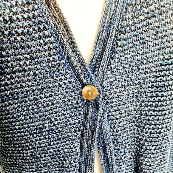 Foxcroft Knit Blue‎ Cardigan Medium - Picture 4 of 6